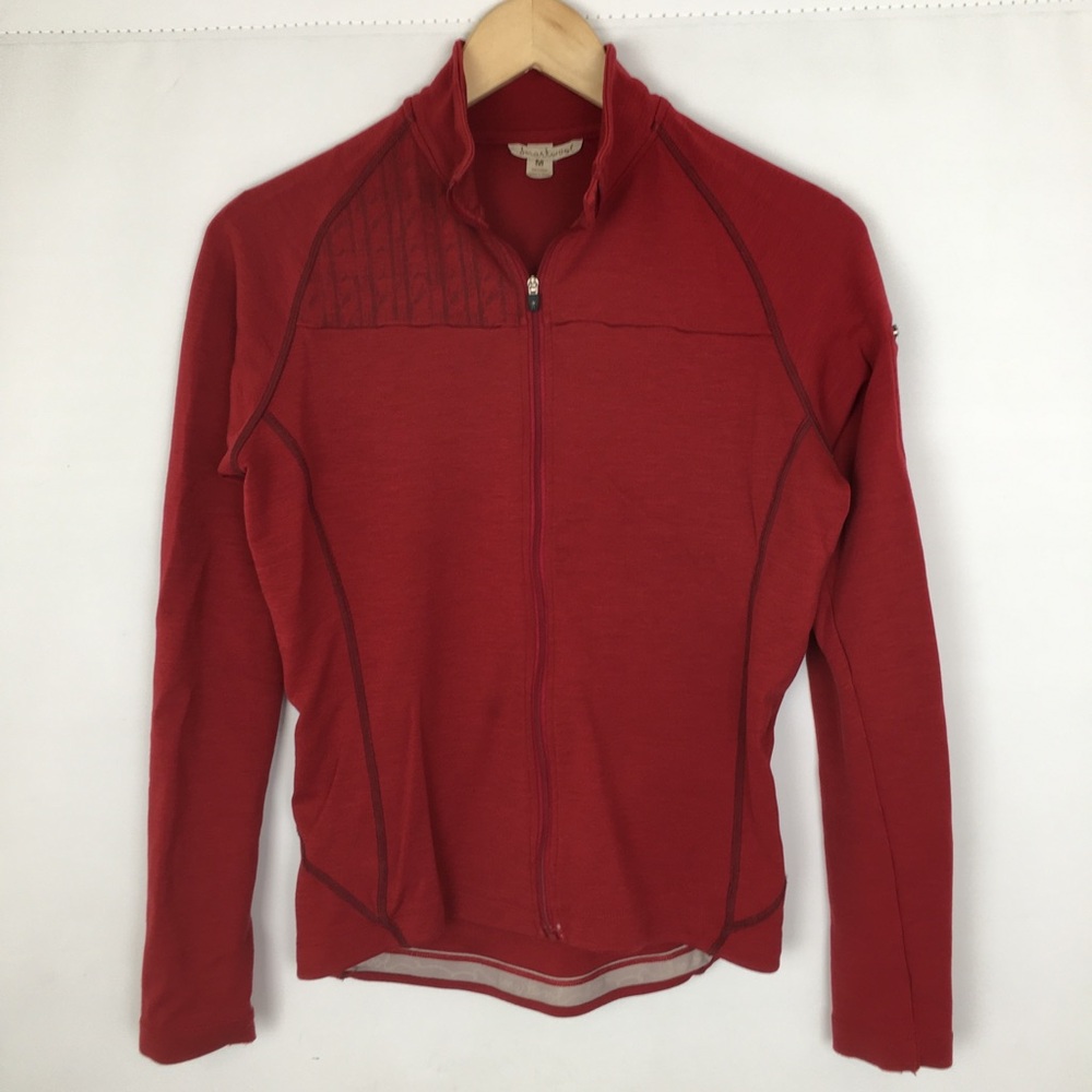 Smartwool Wool Cycling Mountain Bike Jersey Full Zip Sweater Women’s Size M Red